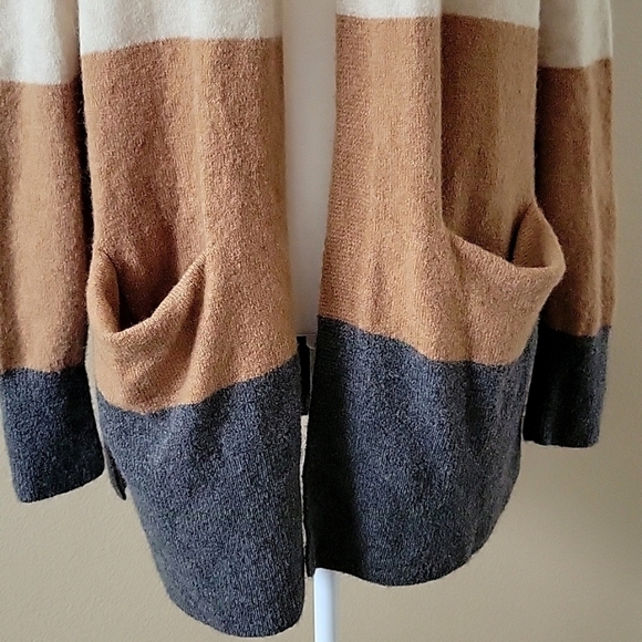 Madewell Womens Kent Colorblock Merino Wool Blend Cardigan Coziest Yarn - Size M - Picture 5 of 11